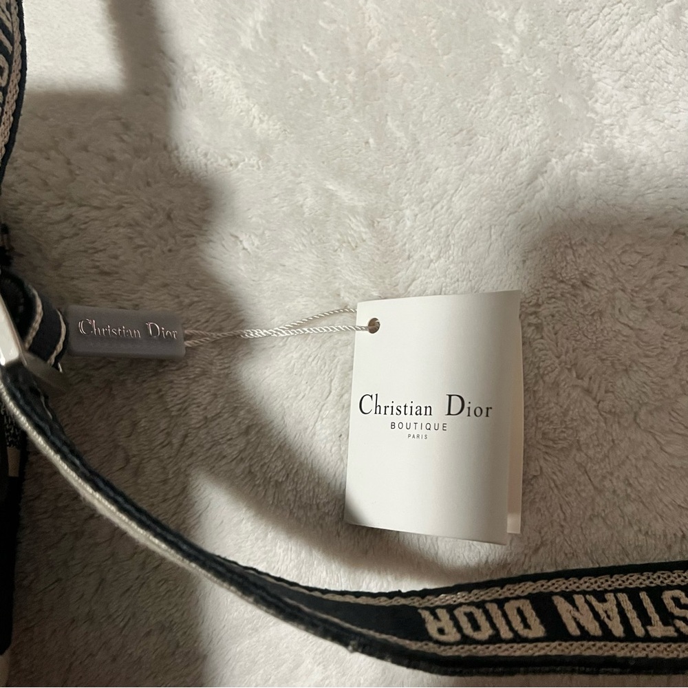 Dior Blue and White Oblique Canvas Crossbody Bag - Picture 5 of 7